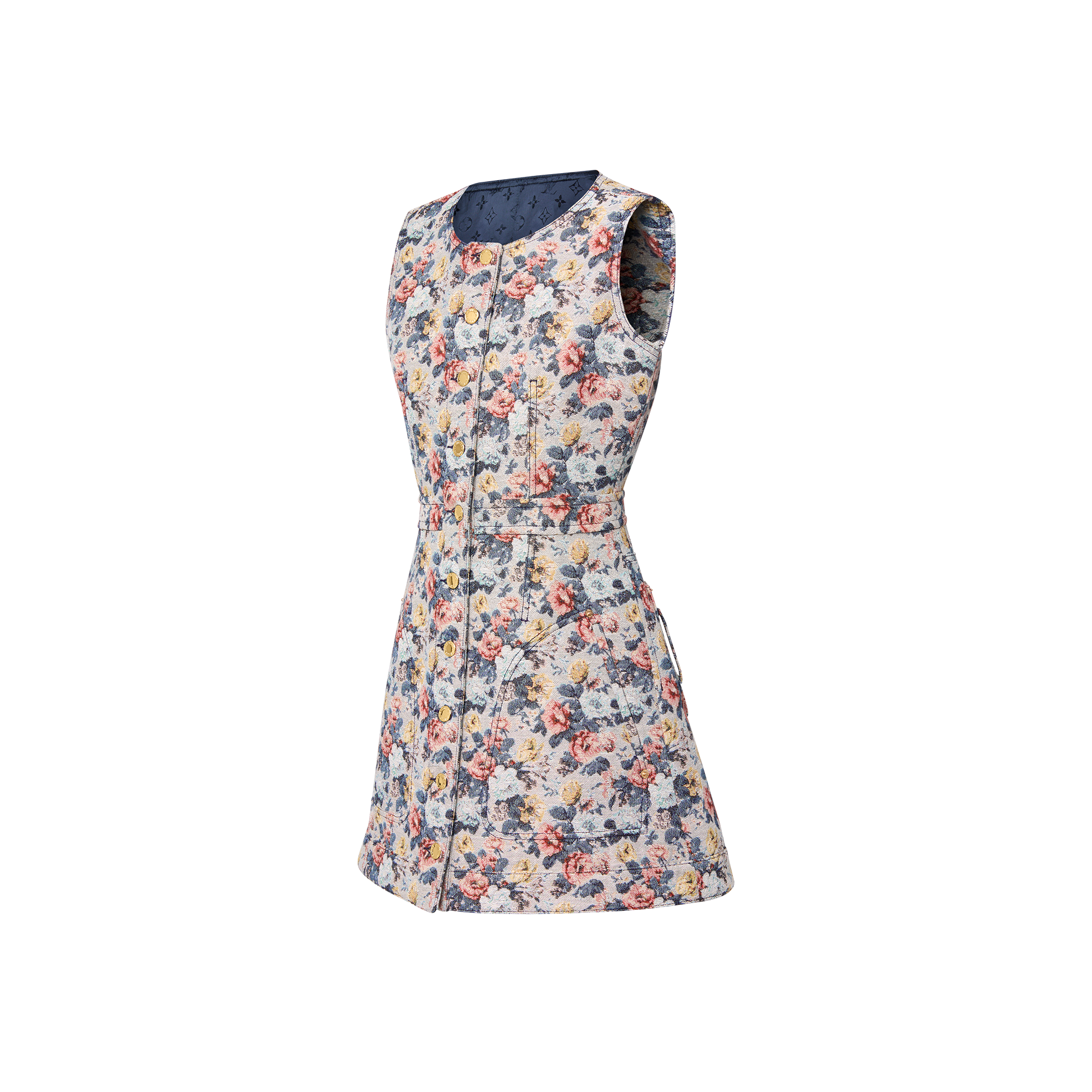 Floral Jacquard A-Line Dress  in Women
