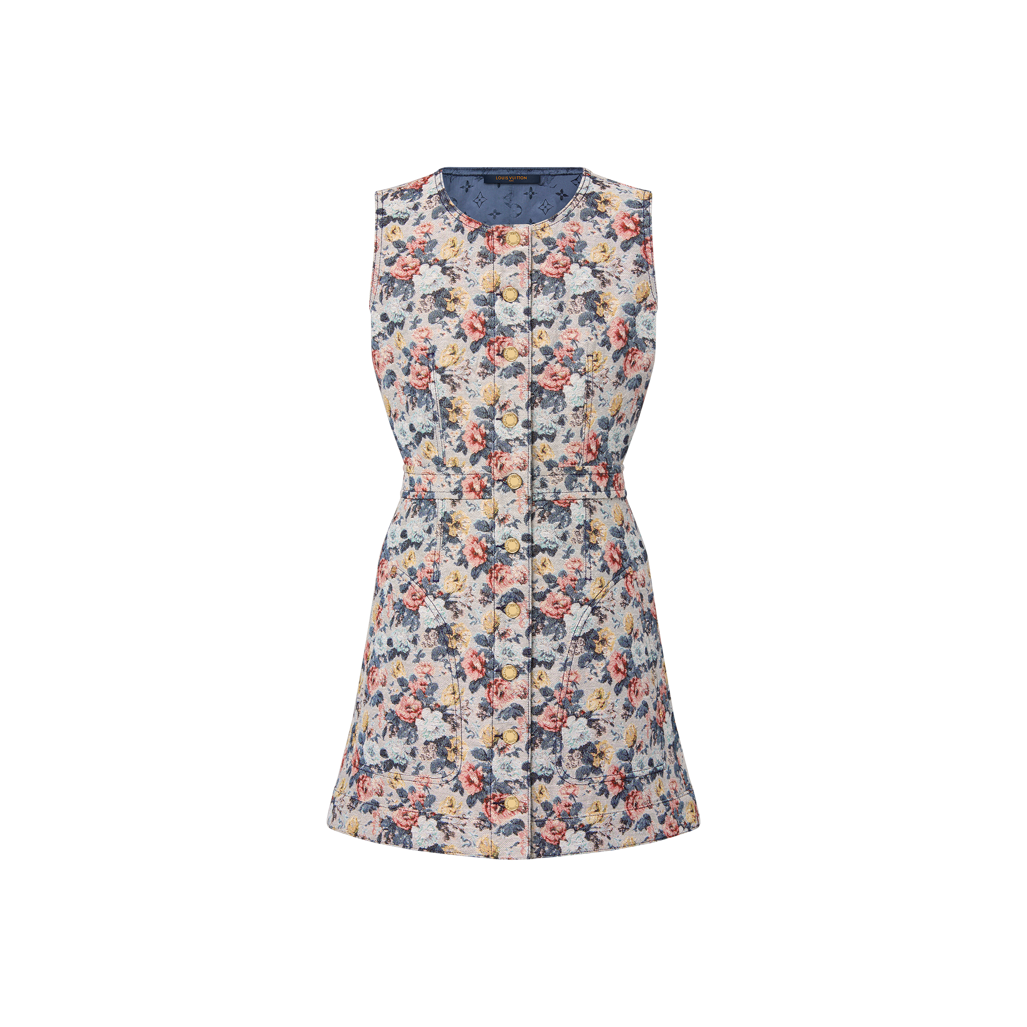 Floral Jacquard A-Line Dress  in Women