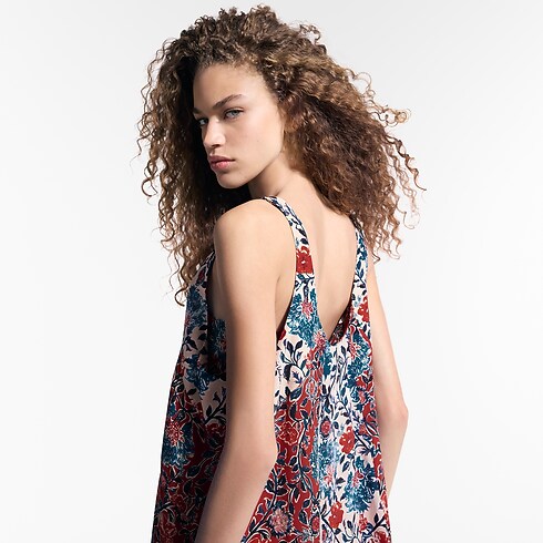 Floral Vine Godet Dress in Women's Ready-to-Wear Dresses collections by Louis Vuitton (Product zoom)