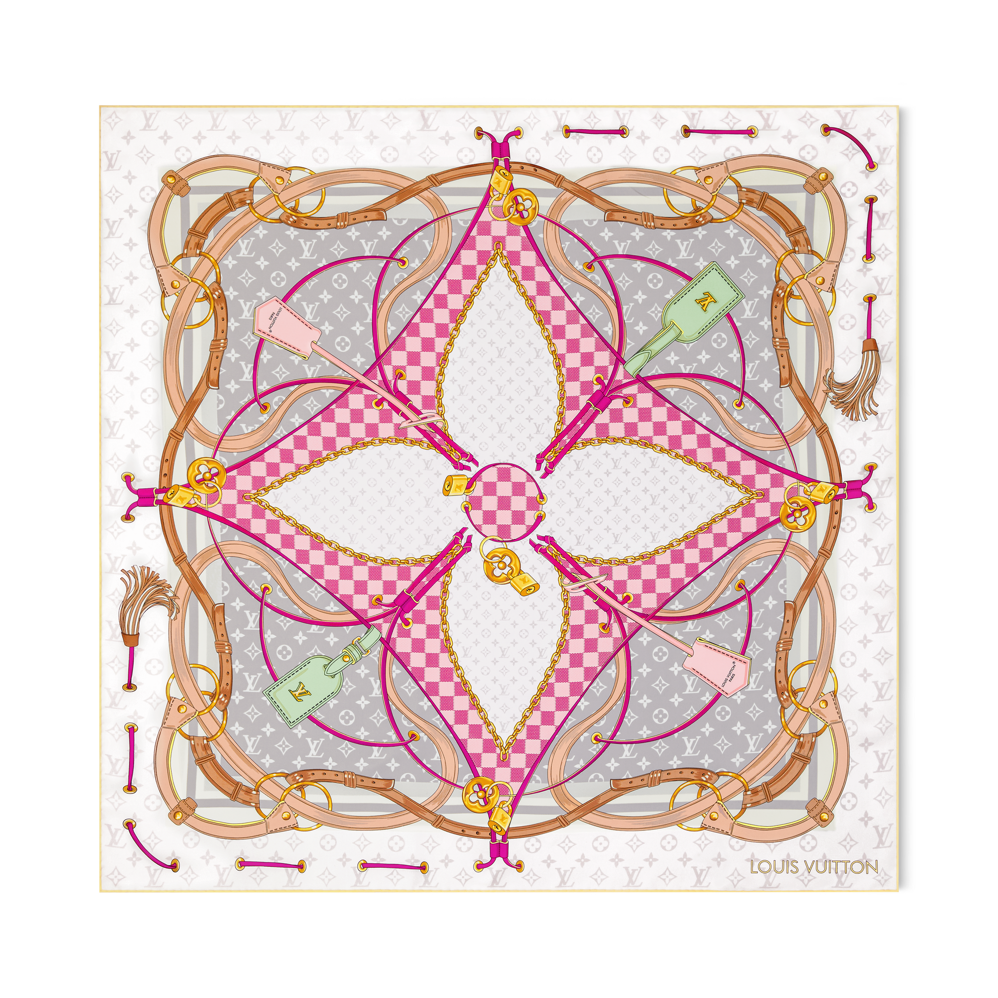 Flower And Straps Square 90 . in Women