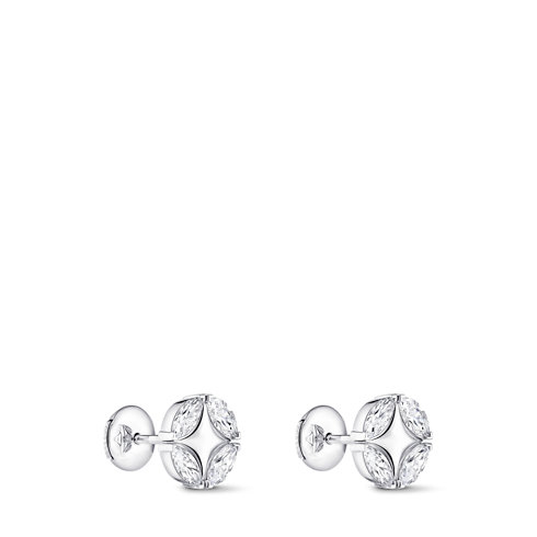 Galaxie Ear Studs, White Gold and Diamonds in Les Extraordinaires's Jewelry Earrings collections by Louis Vuitton (Product zoom)