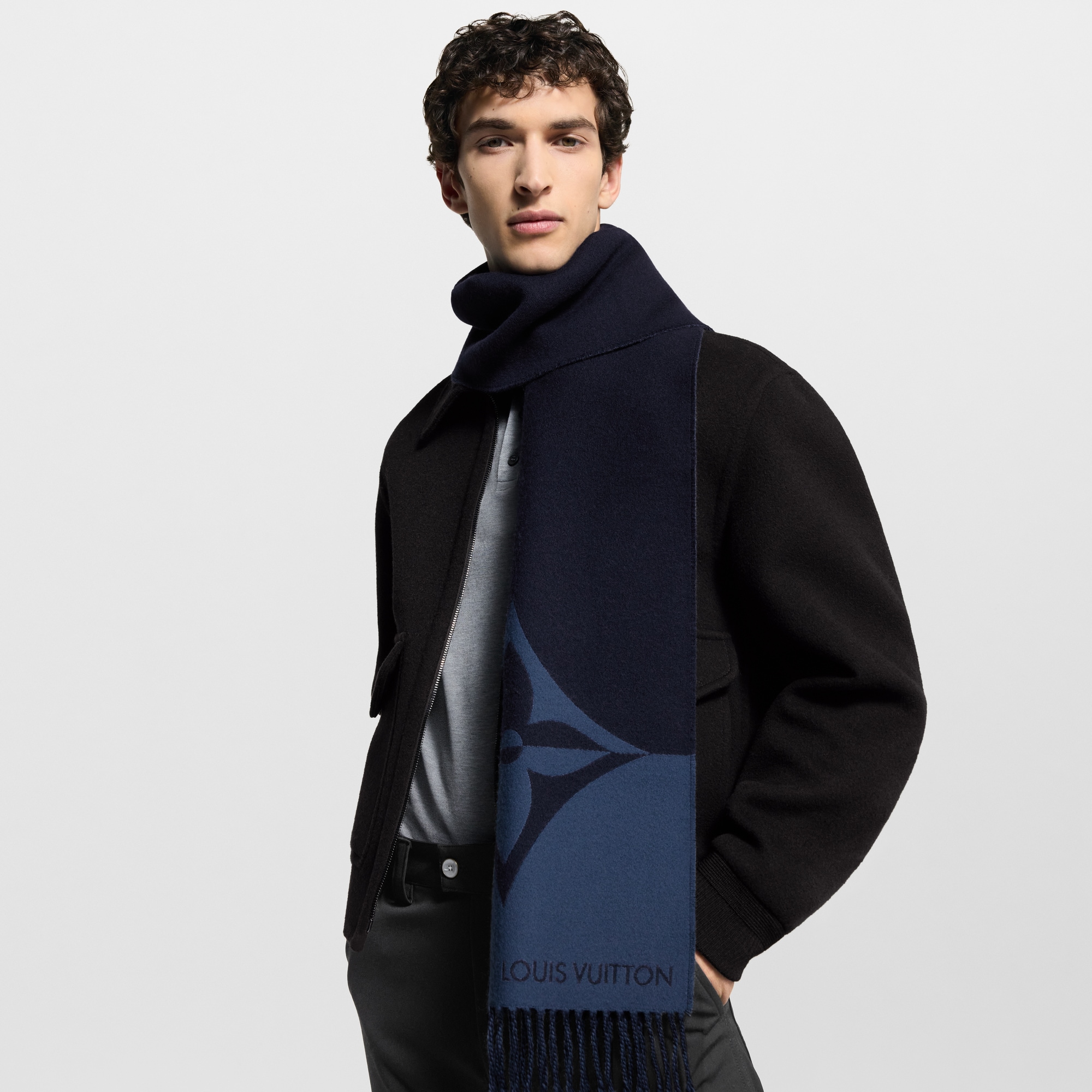 Graphic Dual Scarf . in Men