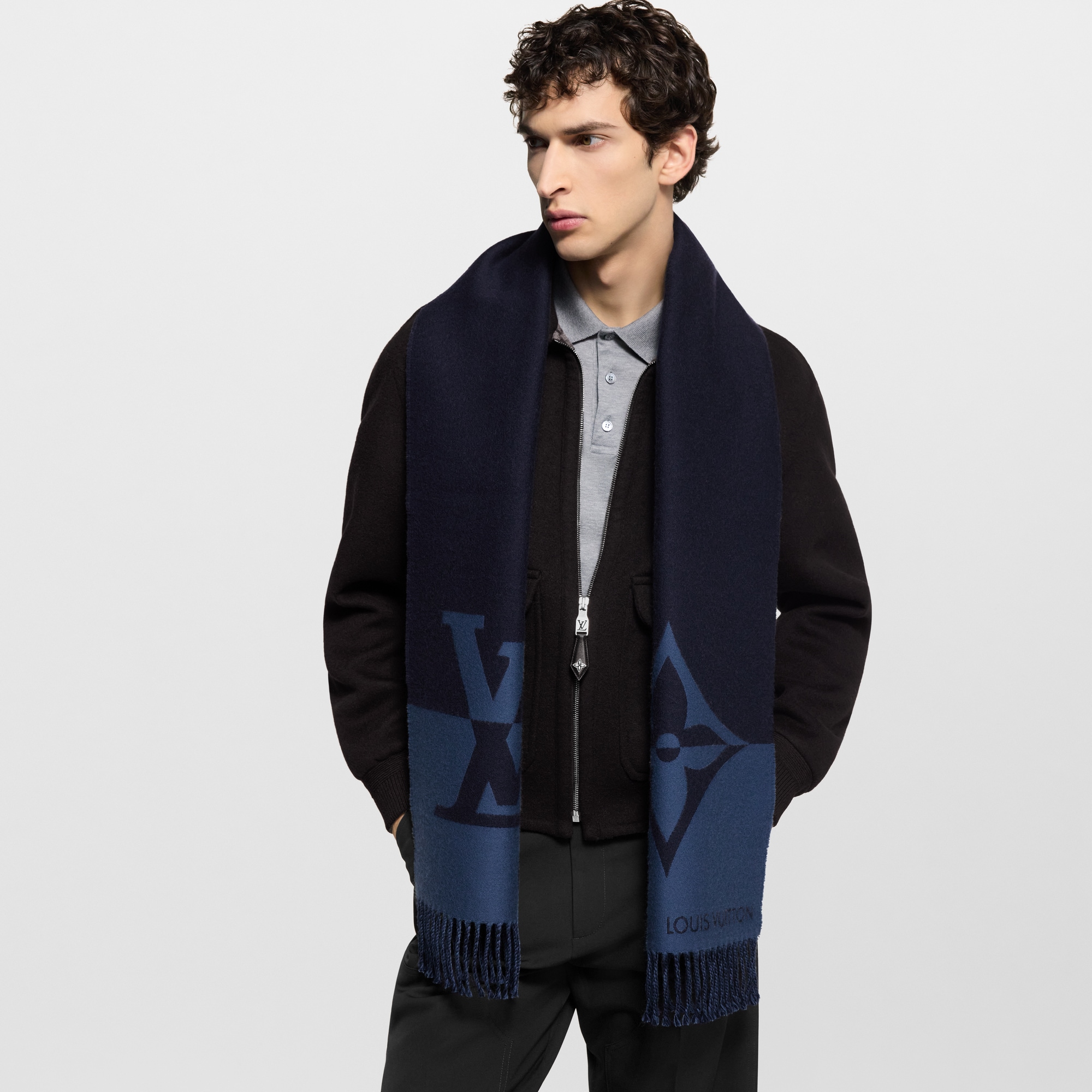 Graphic Dual Scarf . in Men