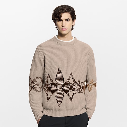 Graphic Knitted Crewneck in New's For Men LV Ski collections by Louis Vuitton (Product zoom)