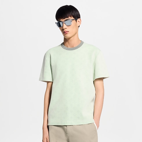 Hidden Monogram Jacquard Short-Sleeved Crewneck in Men's Ready-to-Wear Knitwear and Sweatshirts collections by Louis Vuitton (Product zoom)