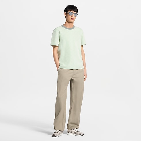 Hidden Monogram Jacquard Short-Sleeved Crewneck in Men's Ready-to-Wear Knitwear and Sweatshirts collections by Louis Vuitton (Product zoom)