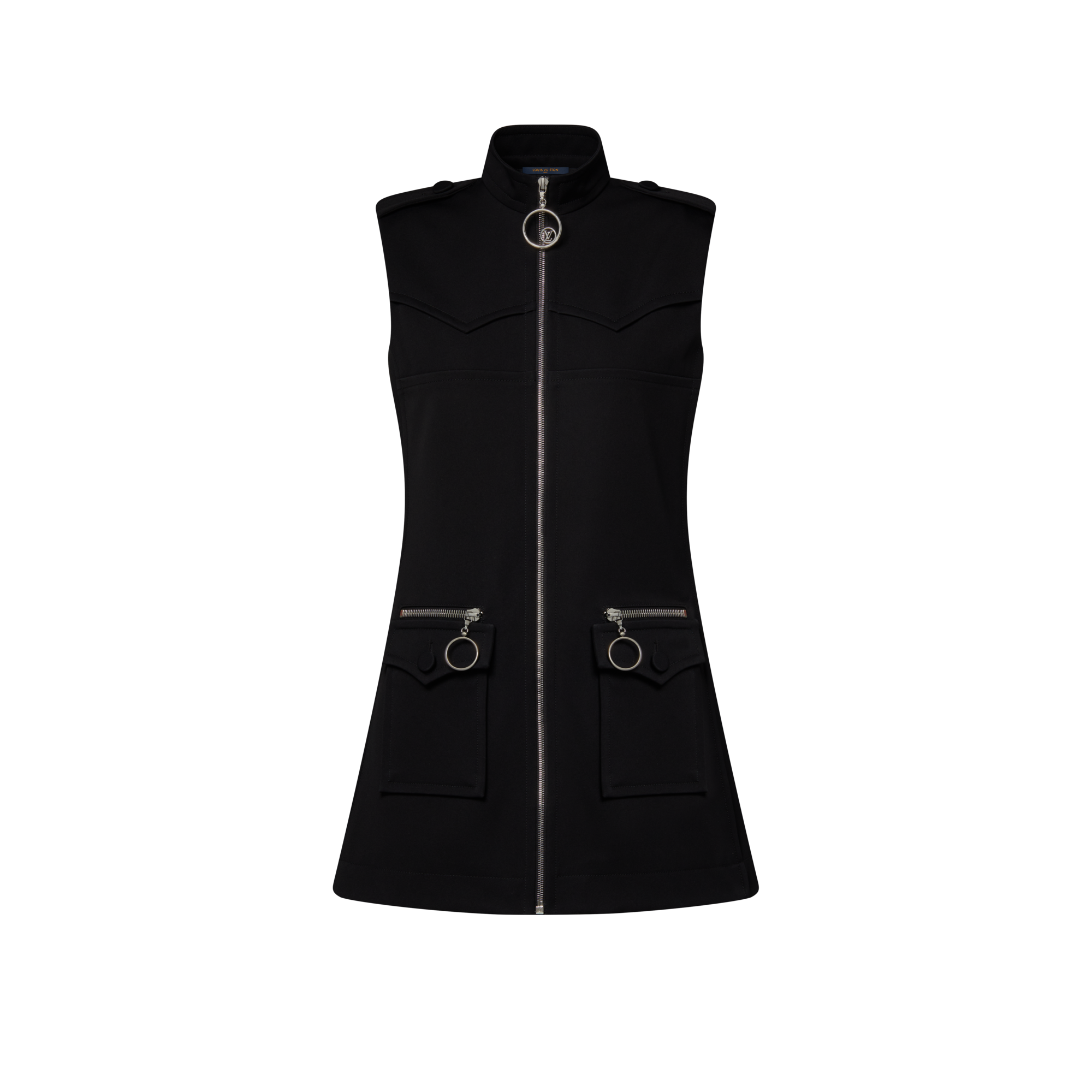 High Collar Zip-Up Dress  in Women