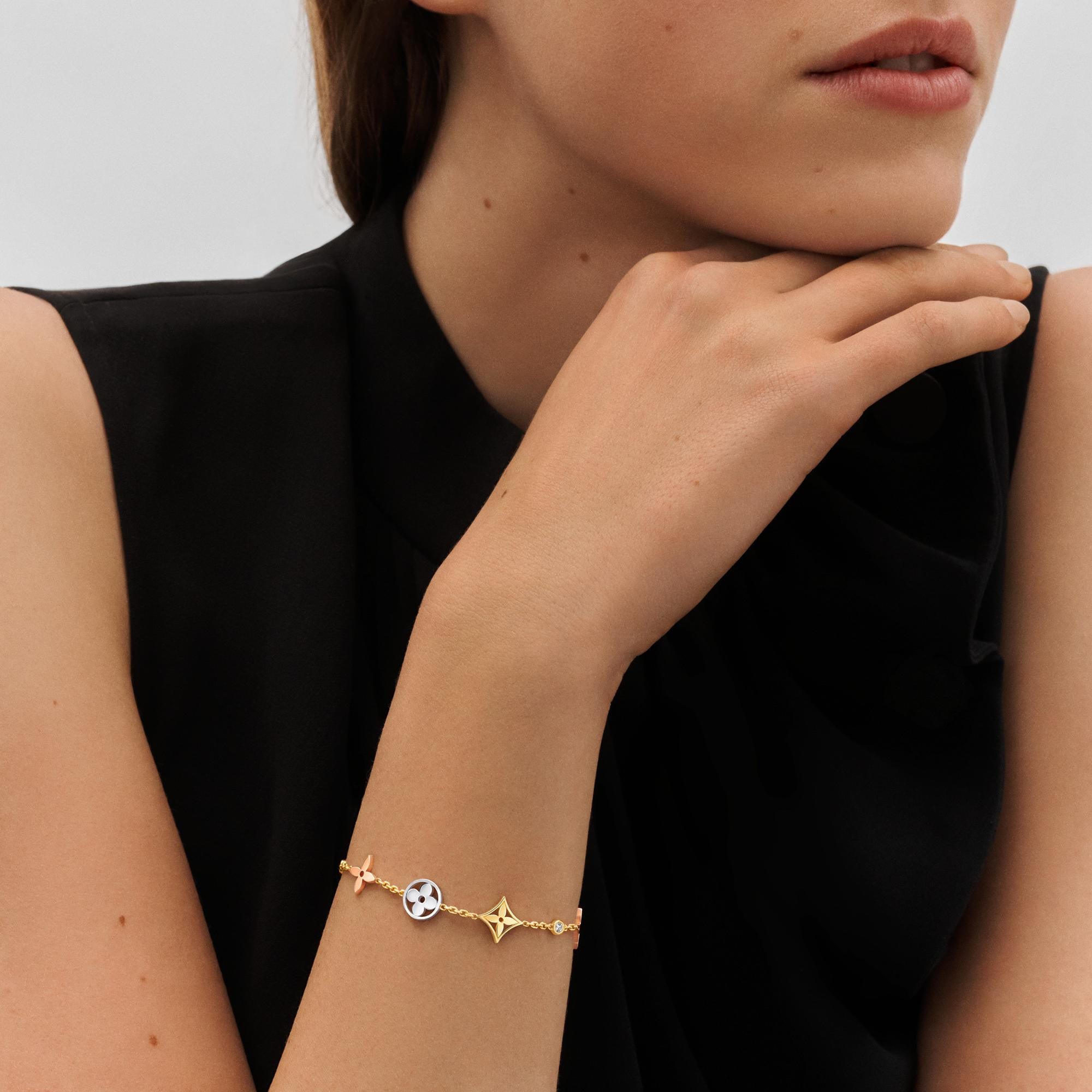 Idylle Blossom bracelet, 3 golds and diamonds  in Jewellery