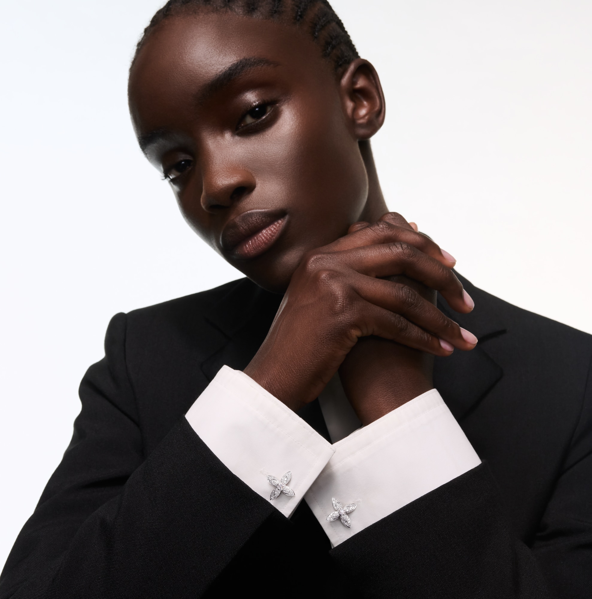 Idylle Blossom Cufflinks, White Gold & Diamonds  in Les Extraordinaires