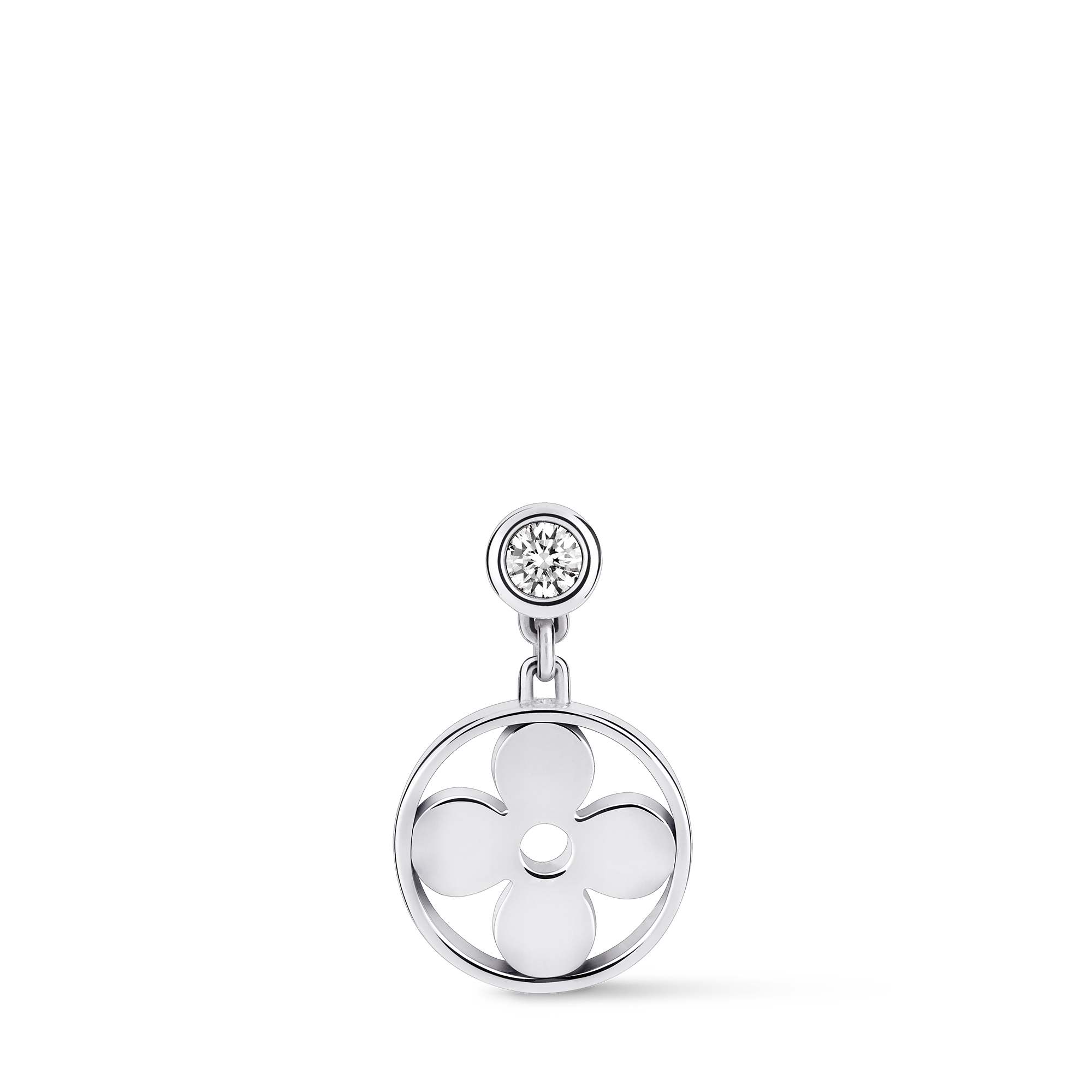 Idylle Blossom Ear Stud, White Gold And Diamond - Per Unit  in Jewellery