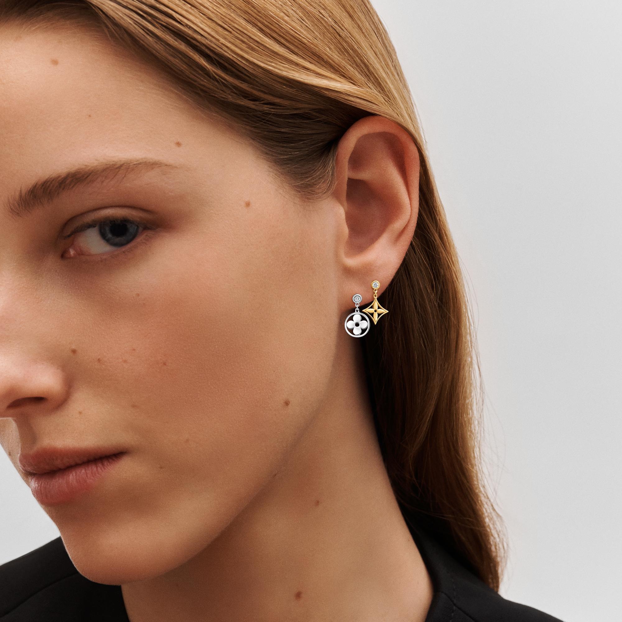 Idylle Blossom Ear Stud, Yellow Gold And Diamond - Per Unit  in Jewellery