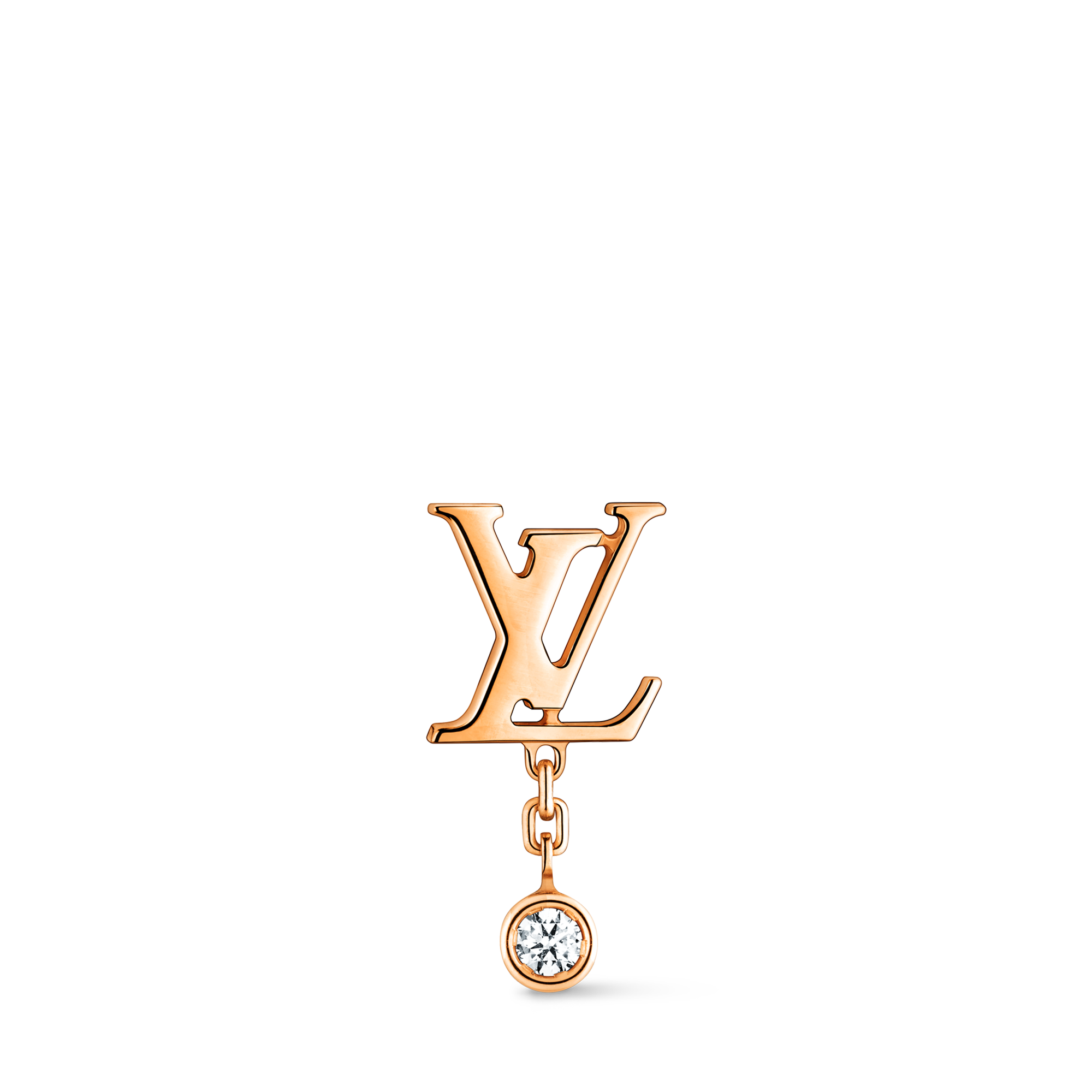 Idylle Blossom LV Ear Stud, Pink Gold And Diamond - Per Unit  in Jewellery