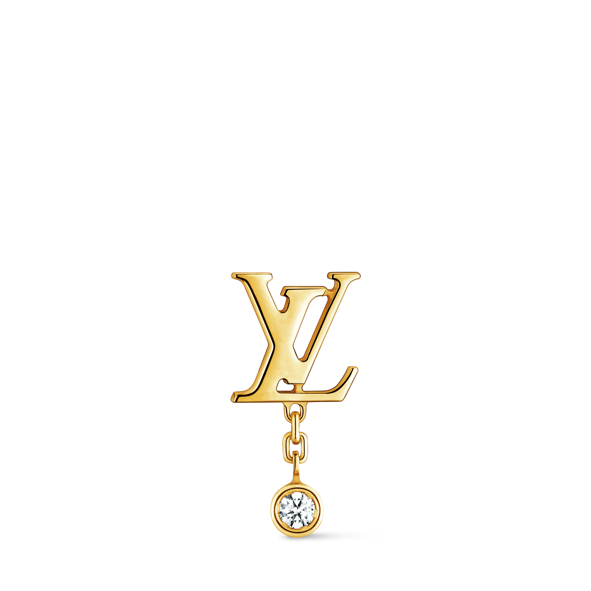 Idylle Blossom LV Ear Stud, Yellow Gold And Diamond - Per Unit  in Jewellery