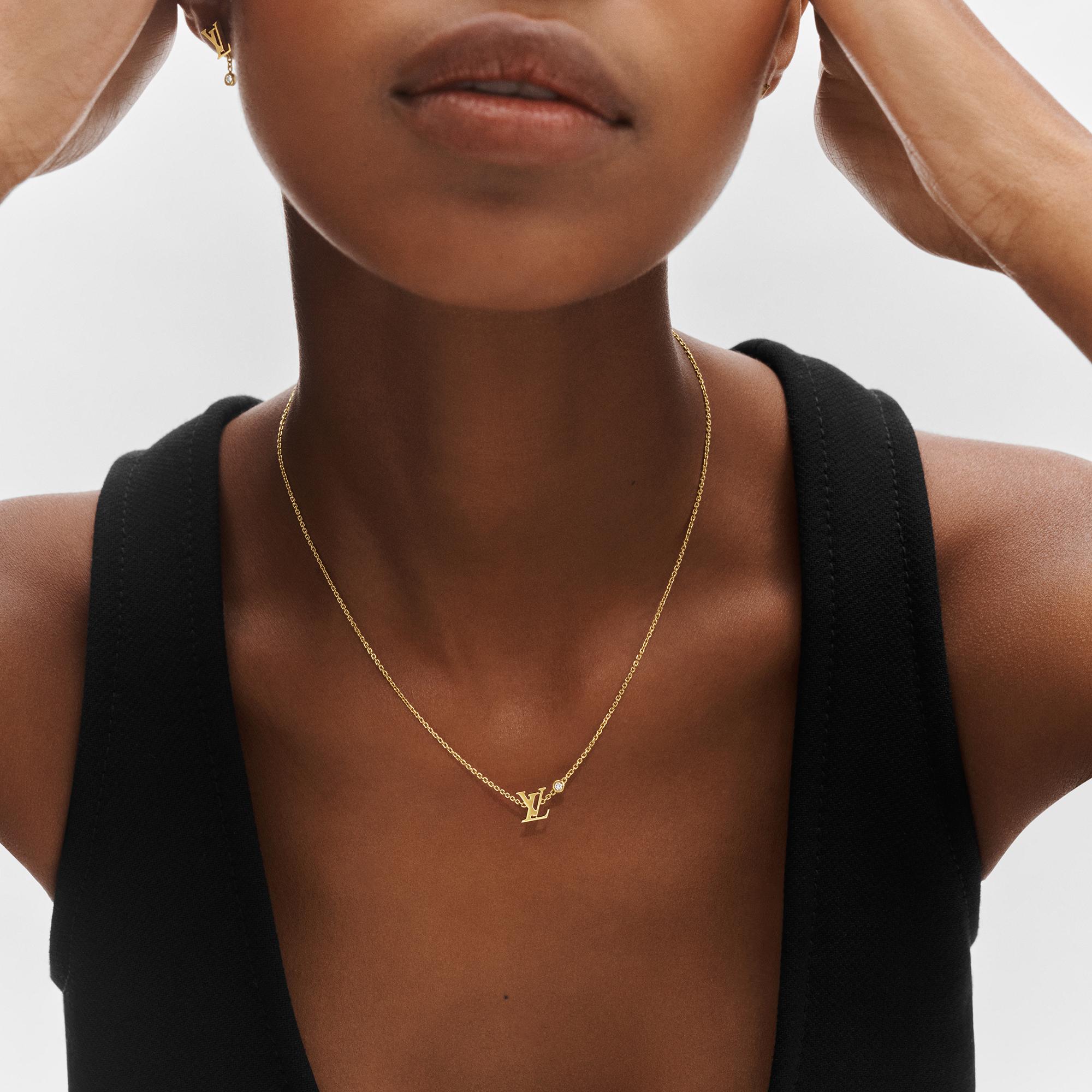 Idylle Blossom LV Pendant, Yellow gold and diamond  in Jewellery