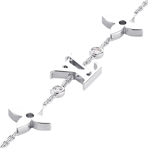 Idylle Blossom Monogram Bracelet, White Gold and Diamonds in Jewellery's Categories All Fine Jewellery collections by Louis Vuitton (Product zoom)