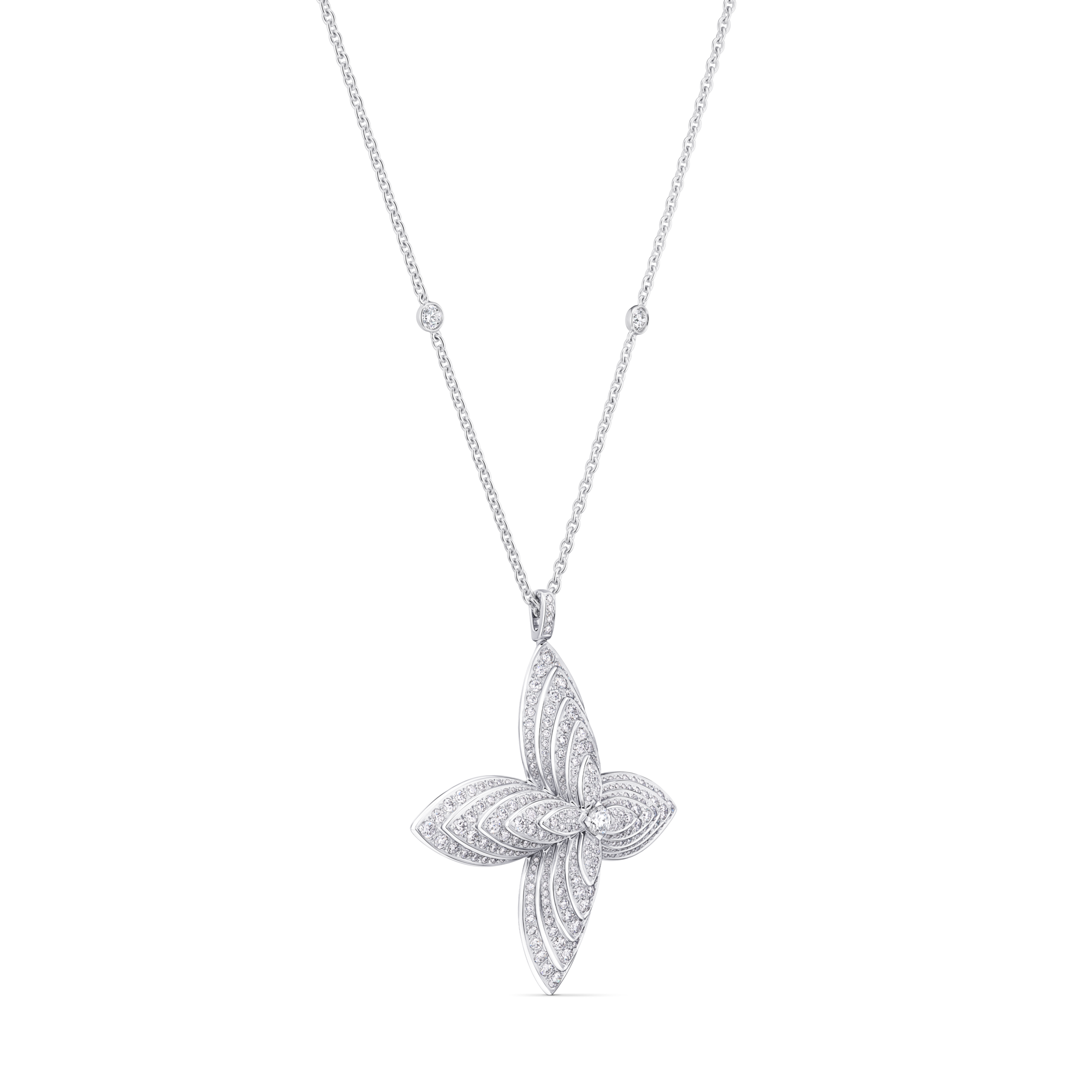 Idylle Blossom Pendant, White Gold & Diamonds  in Les Extraordinaires