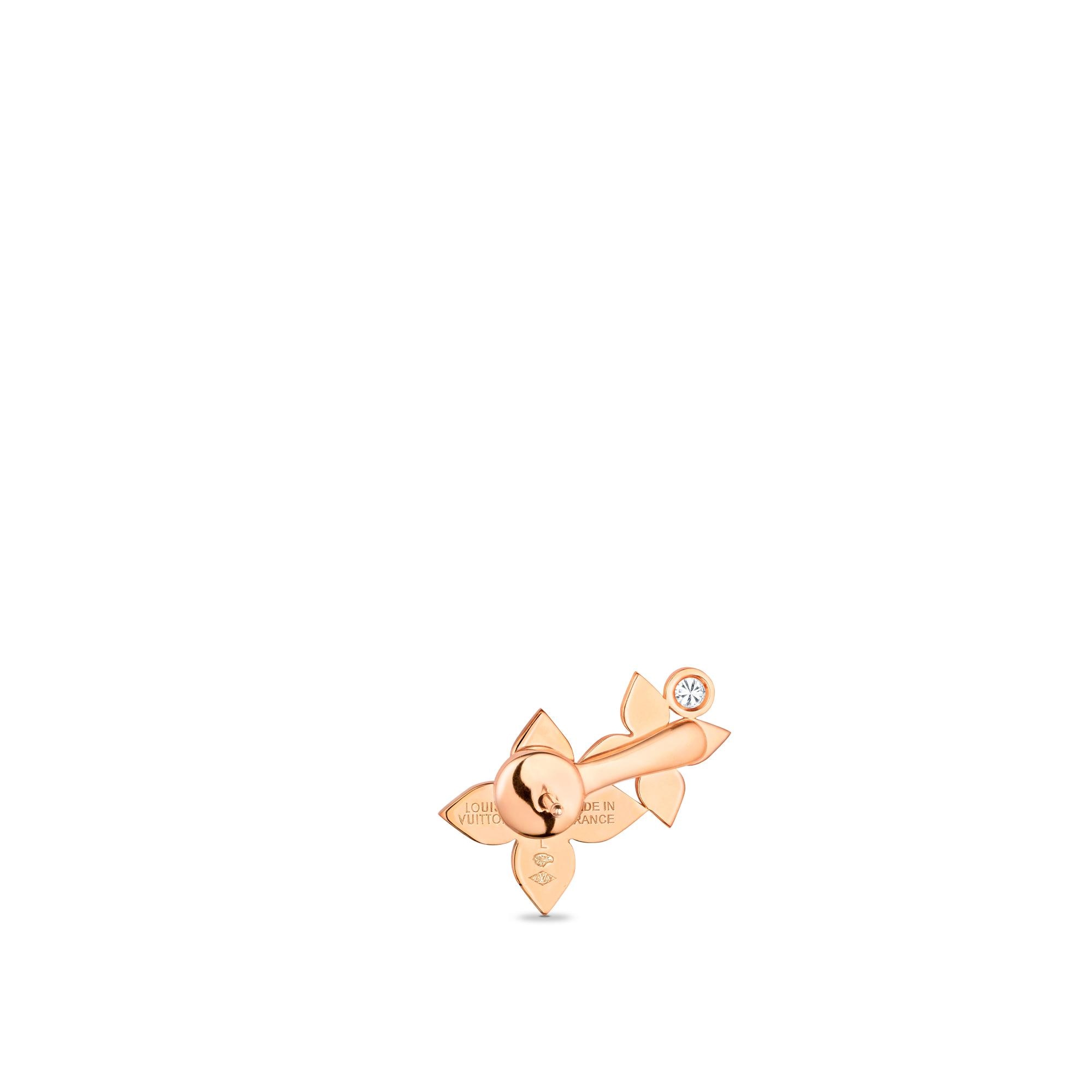 Idylle Blossom Right Earring, Pink Gold And Diamonds - Per Unit  in Jewellery