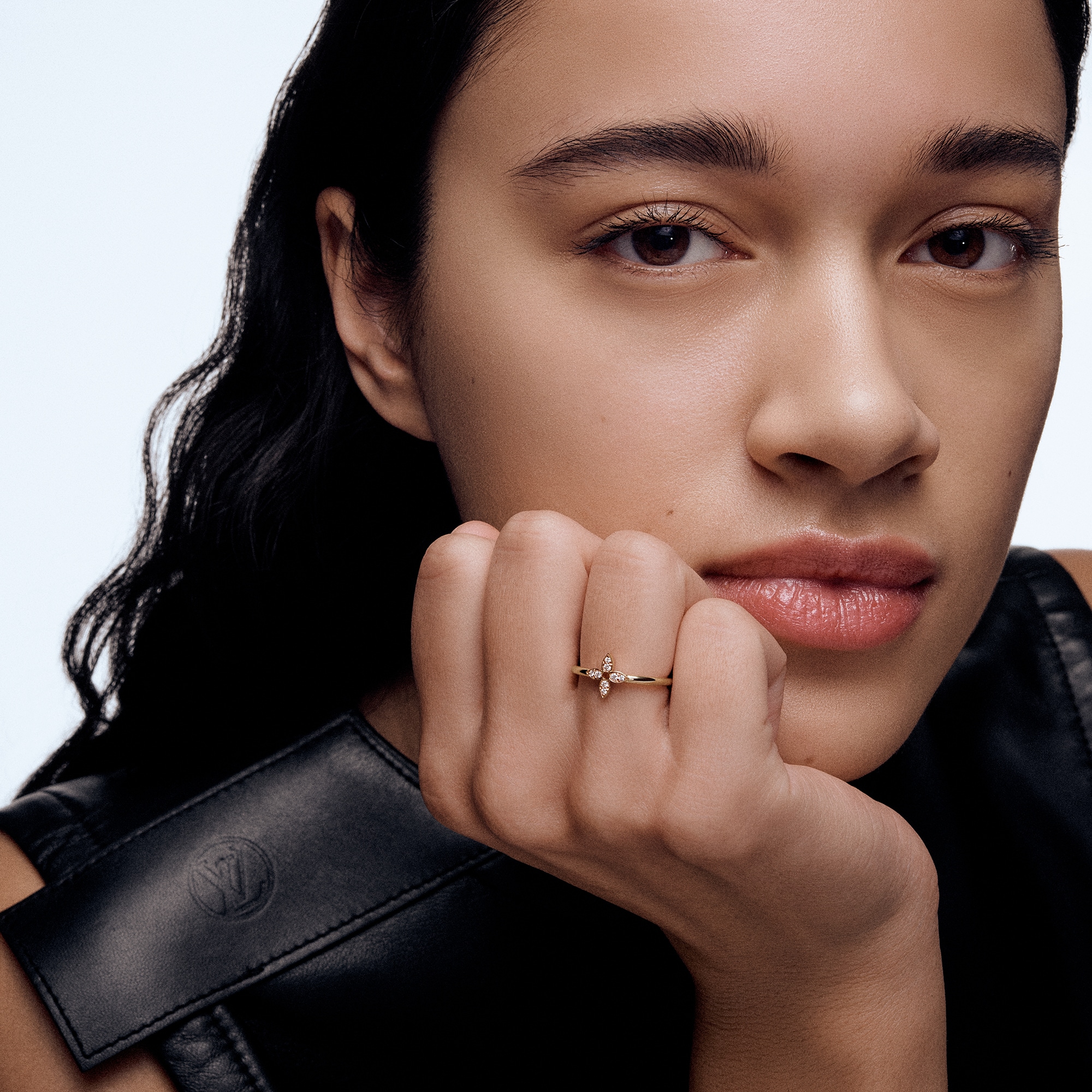 Idylle Blossom Single Ring, Pink Gold and Diamonds  in Jewellery