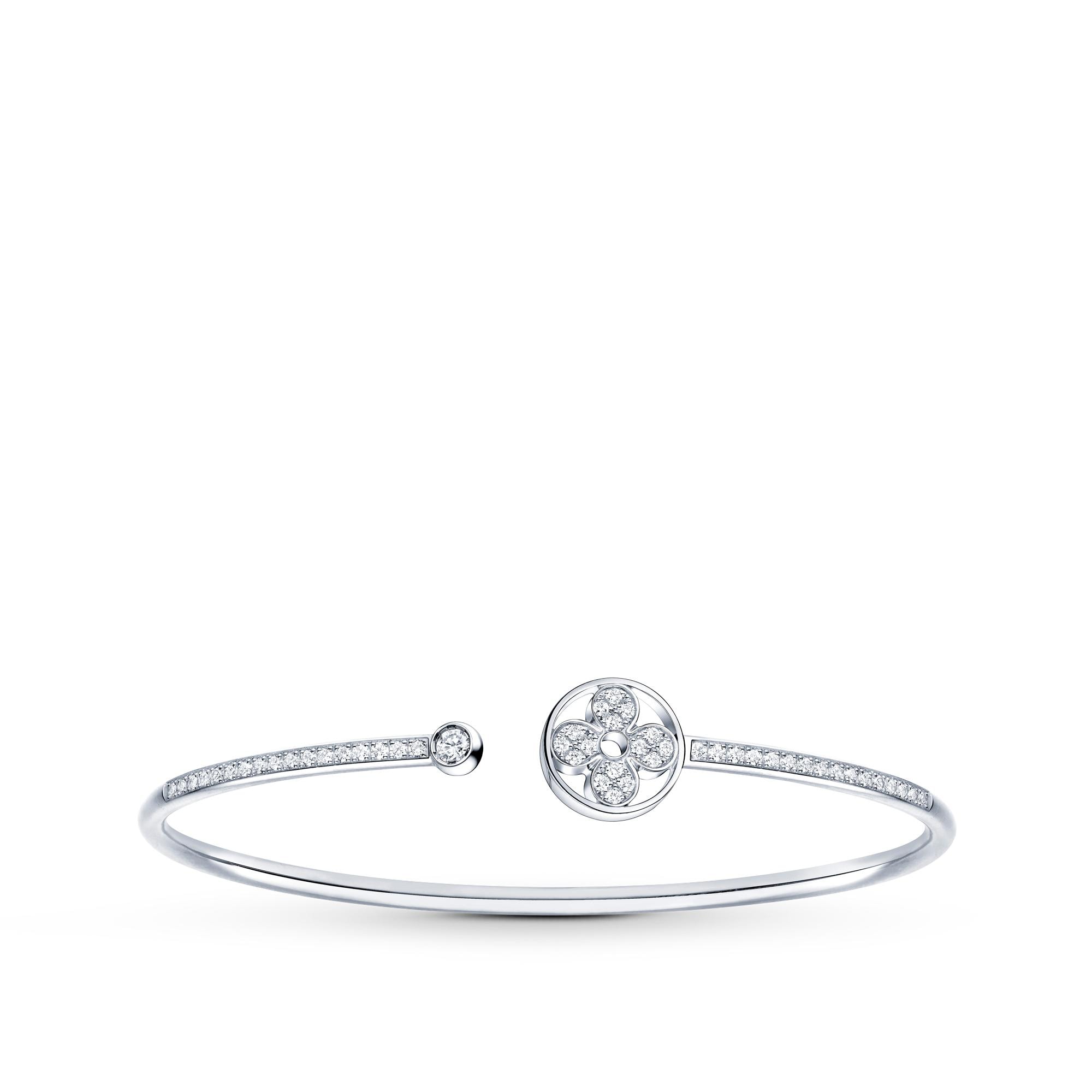 Idylle Blossom Twist Bracelet, White Gold And Diamonds  in Jewellery
