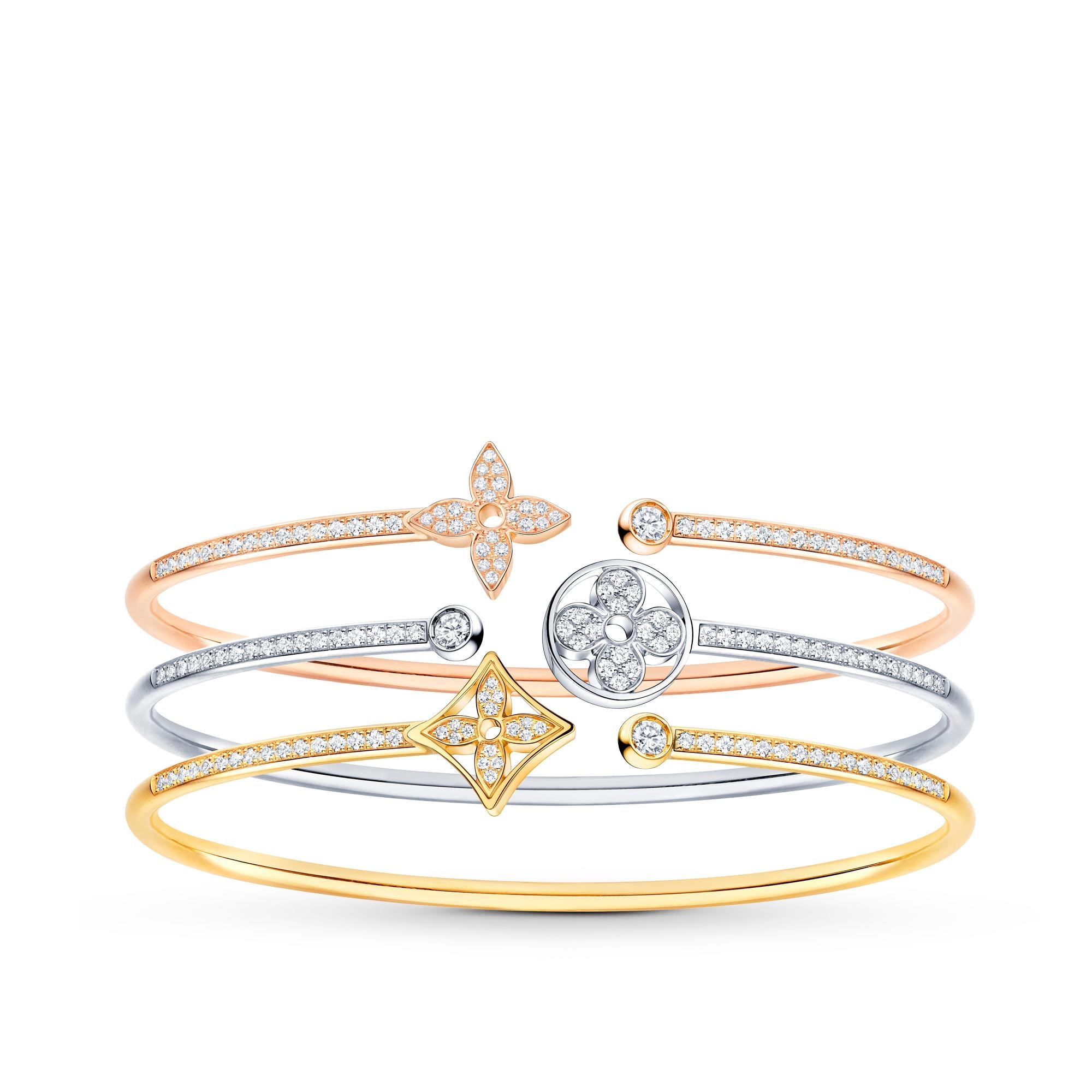 Idylle Blossom Twist Bracelet, Yellow Gold And Diamonds  in Jewellery