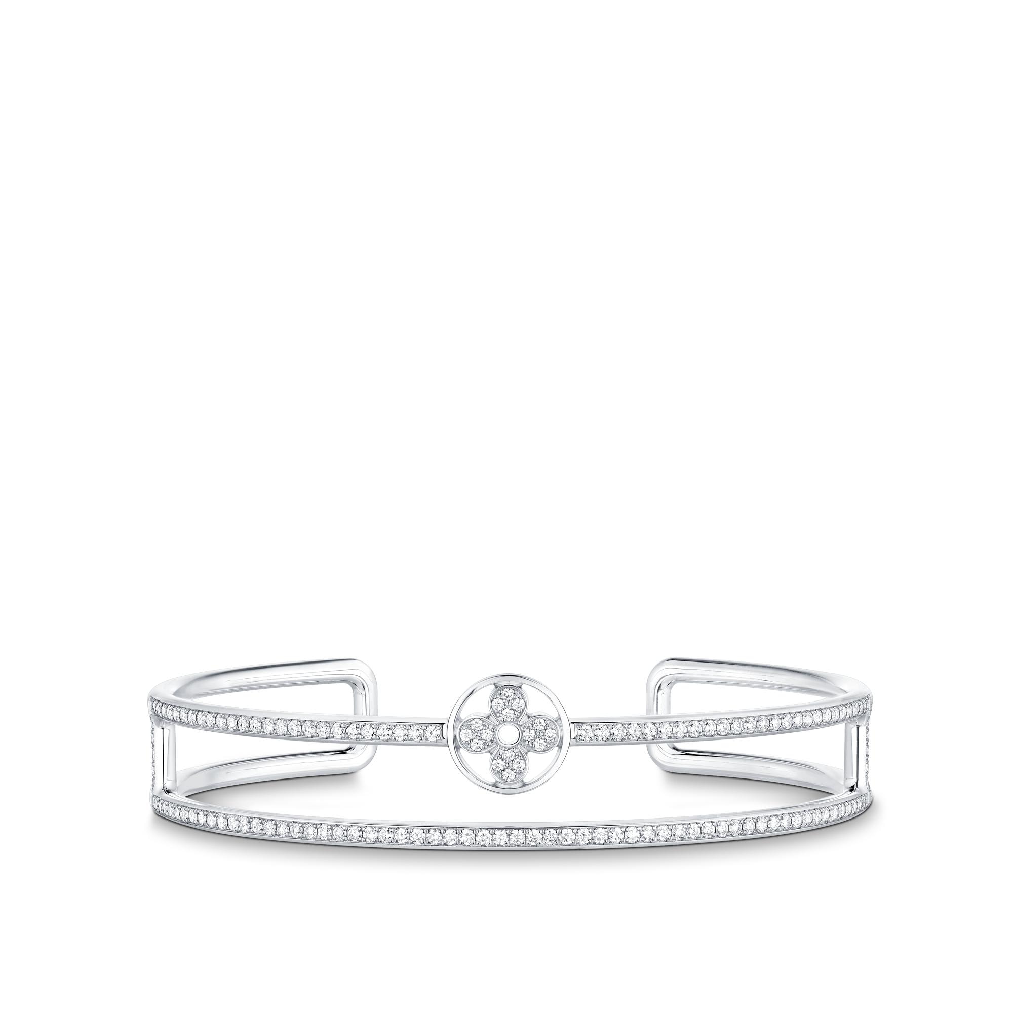 Idylle Blossom Two-Row Bracelet, White Gold And Diamonds  in Jewellery