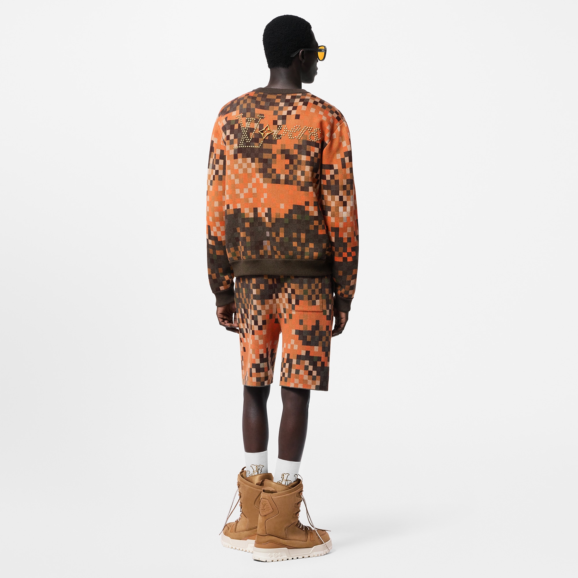 Jacquard Cotton Shorts  in Men