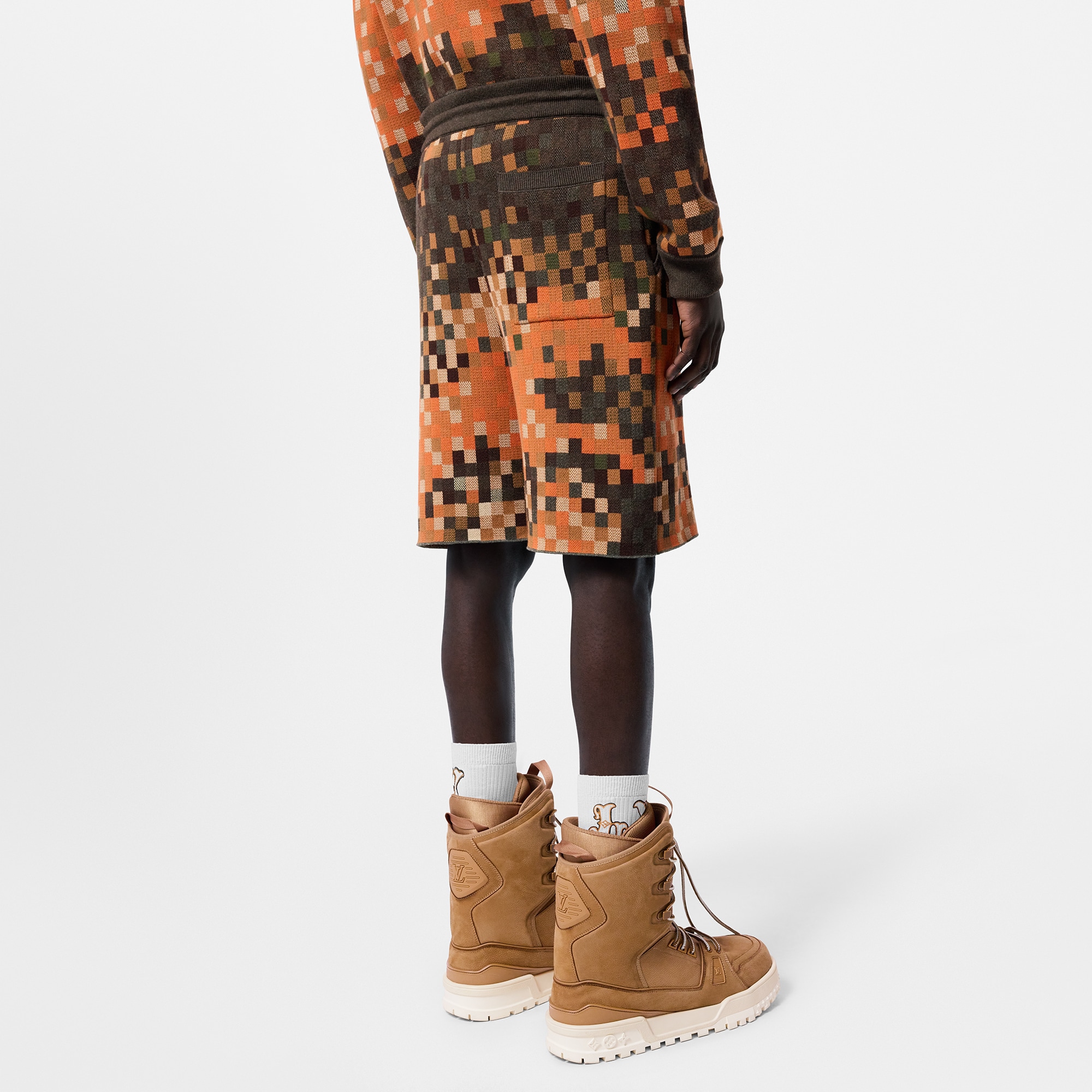 Jacquard Cotton Shorts  in Men