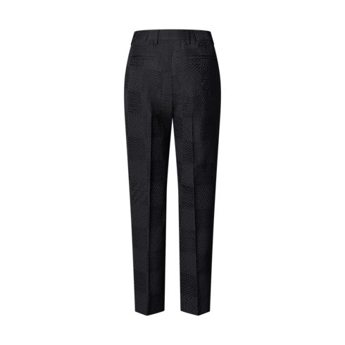 Jacquard Damier Wool-Silk Blend Cigarette Pants in Men's Ready-to-Wear Pants collections by Louis Vuitton (Product zoom)