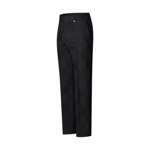 Jacquard Damier Wool-Silk Blend Cigarette Pants in Men's Ready-to-Wear Pants collections by Louis Vuitton (Product zoom)