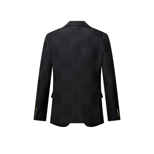 Jacquard Damier Wool-Silk Blend Napolitana Jacket in Men's Ready-to-Wear Blazers and Jackets collections by Louis Vuitton (Product zoom)