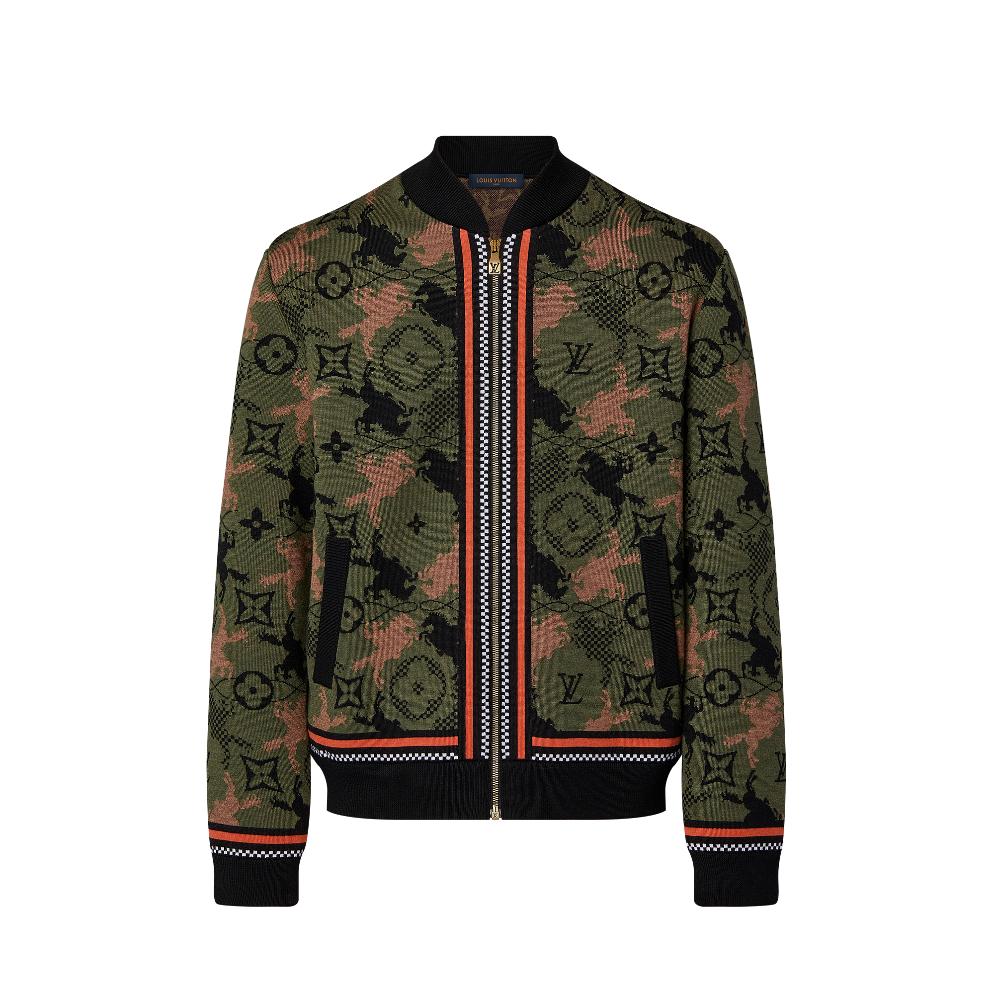 Jacquard Wool Bomber Blouson  in Men