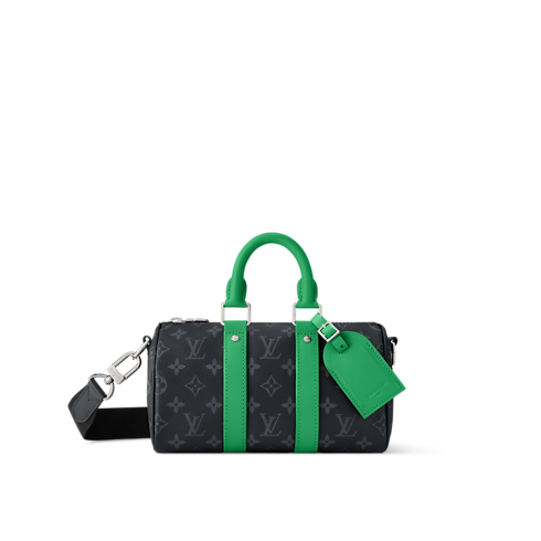 Keepall Bandoulière 25 Monogram Eclipse in Bags and Small Leather Goods's Men Bags LV Icons collections by Louis Vuitton (Product zoom)