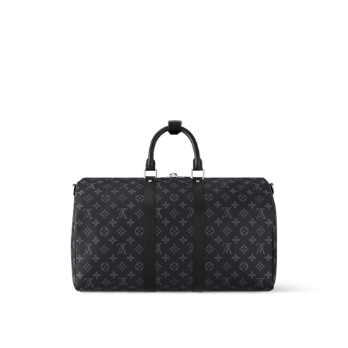 Keepall Bandoulière 45 Monogram Eclipse in Men's Travel Men's Duffle and Travel Bags collections by Louis Vuitton (Product zoom)