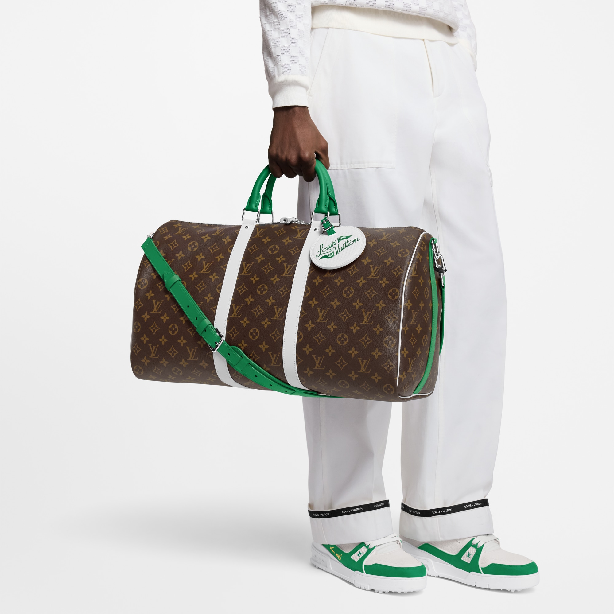 Keepall Bandoulière 50 Monogram Macassar in Bags and Small Leather Goods