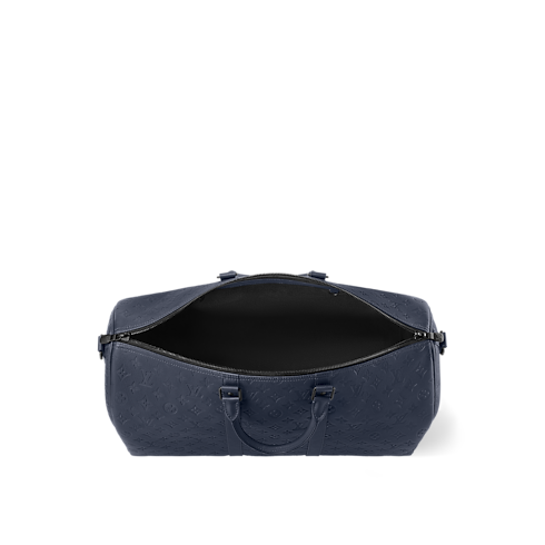 Keepall Bandoulière 50 Monogram Shadow in Bags and Small Leather Goods's Men Bags LV Icons collections by Louis Vuitton (Product zoom)