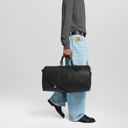 Keepall Bandoulière 50 Taiga Leather in Men's Travel Men's Duffle and Travel Bags collections by Louis Vuitton (Product zoom)