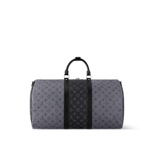 Keepall Bandoulière 50 Monogram Eclipse in Men's Travel Men's Duffle and Travel Bags collections by Louis Vuitton (Product zoom)
