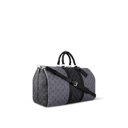 Keepall Bandoulière 50 Monogram Eclipse in Men's Travel Men's Duffle and Travel Bags collections by Louis Vuitton (Product zoom)