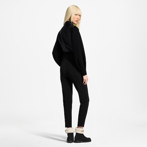 Knit Sleeve Leather Jacket in Women's Ready-to-Wear Coats and Jackets collections by Louis Vuitton (Product zoom)