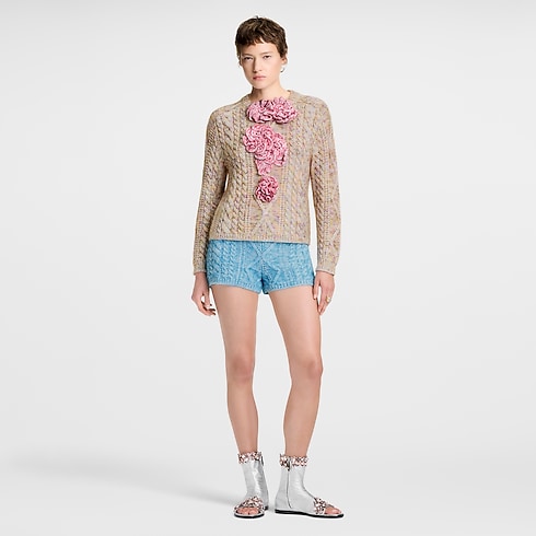 Knitted Flower Front Pullover in Women's Ready-to-Wear Knitwear collections by Louis Vuitton (Product zoom)