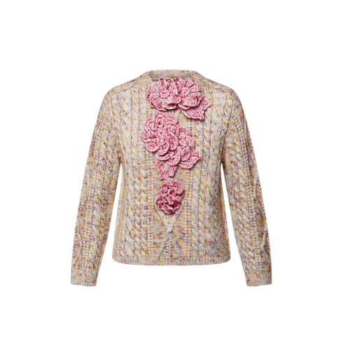 Knitted Flower Front Pullover in Women's Ready-to-Wear Knitwear collections by Louis Vuitton (Product zoom)