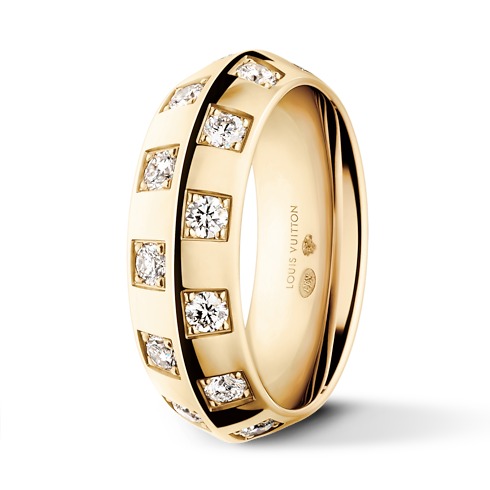 Le Damier de Louis Vuitton Large Ring, Yellow Gold and Diamonds in Jewellery's Categories Rings collections by Louis Vuitton (Product zoom)
