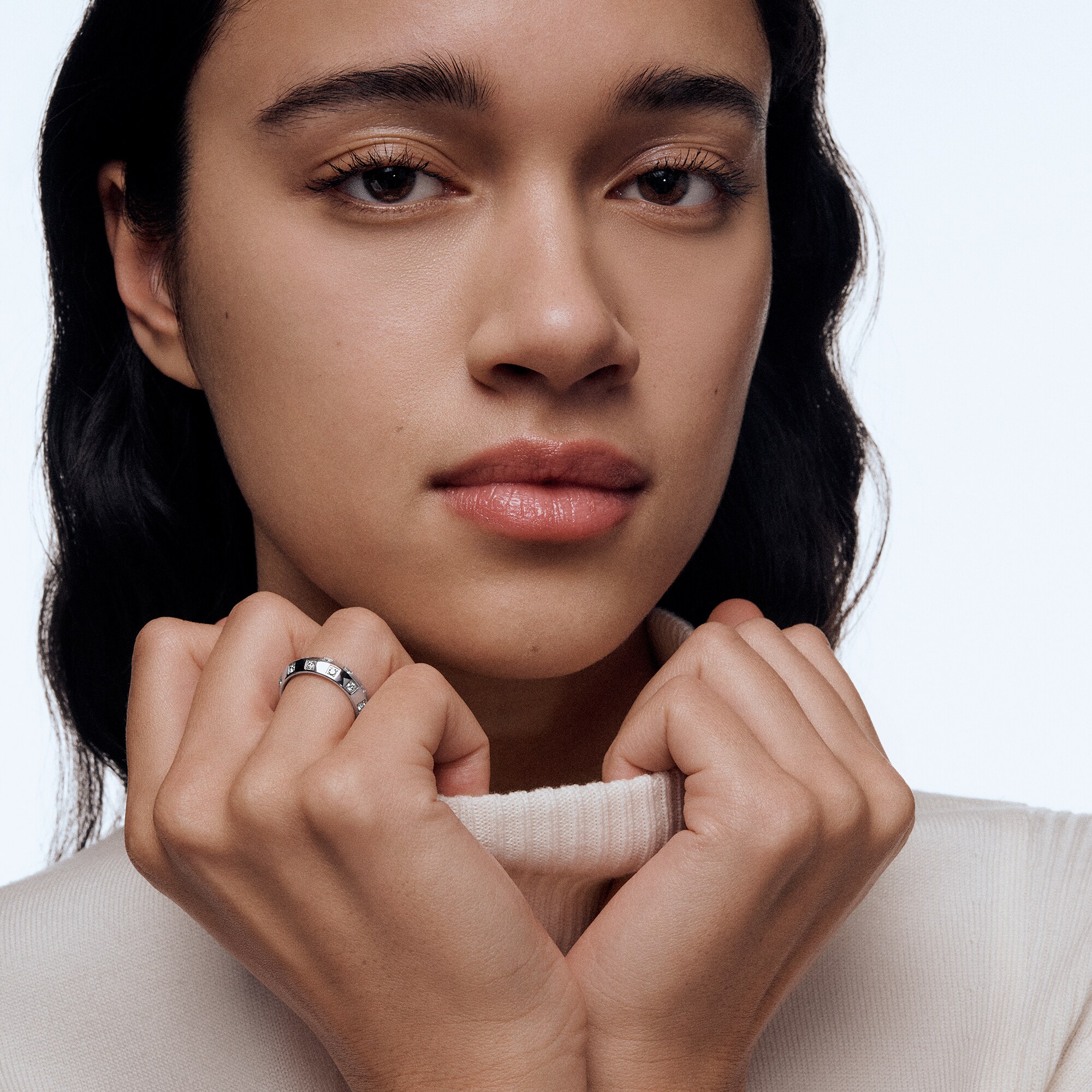 Le Damier de Louis Vuitton Medium Ring, White Gold and Diamonds  in Jewellery