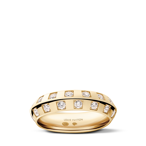 Le Damier de Louis Vuitton Small Ring, Yellow Gold and Diamonds in Jewellery's Categories Rings collections by Louis Vuitton