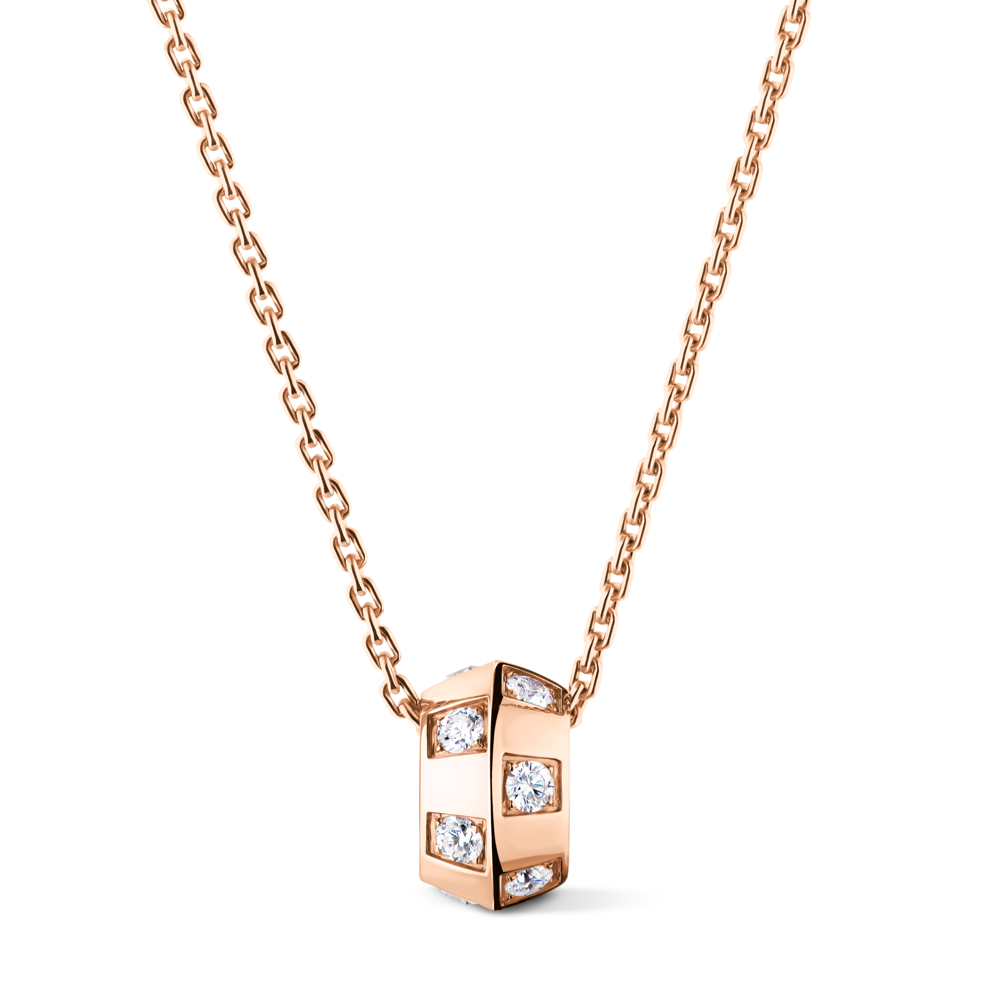 Le Damier de Louis Vuitton Pendant, Rose Gold and Diamonds  in Jewellery