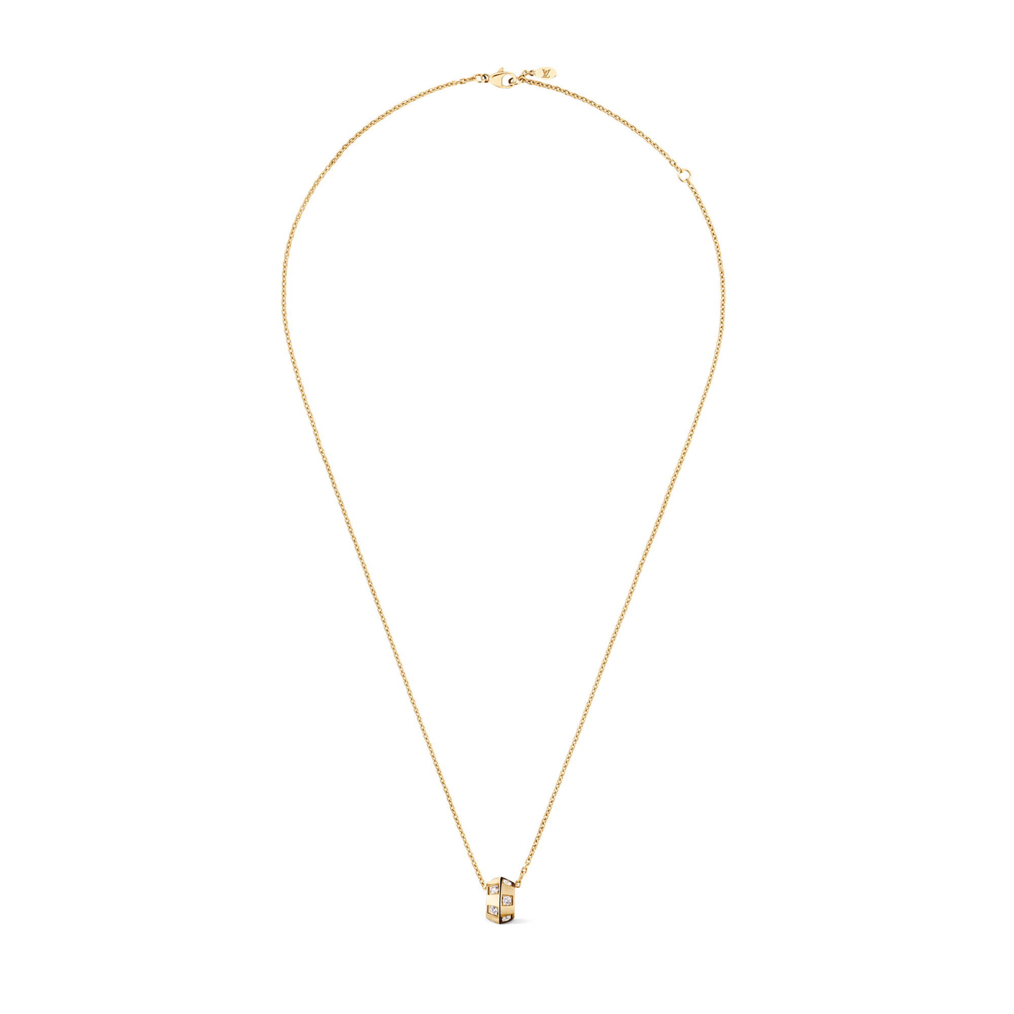 Le Damier de Louis Vuitton Pendant, Yellow Gold and Diamonds  in Jewellery