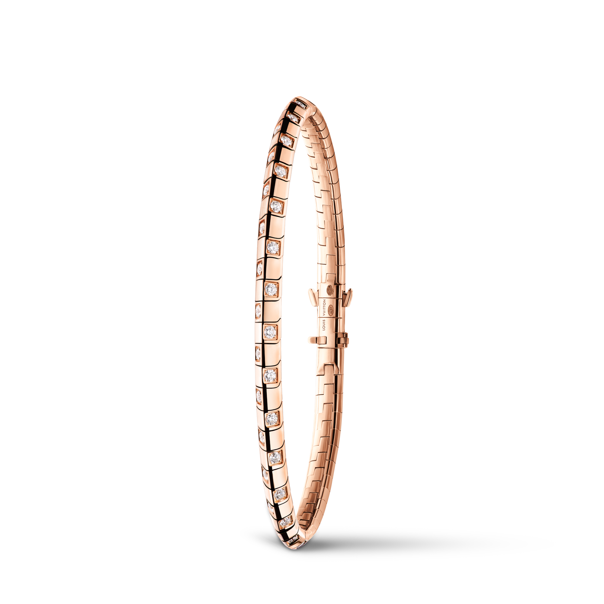 Le Damier de Louis Vuitton Small Bracelet, Rose Gold and Diamonds  in Jewellery