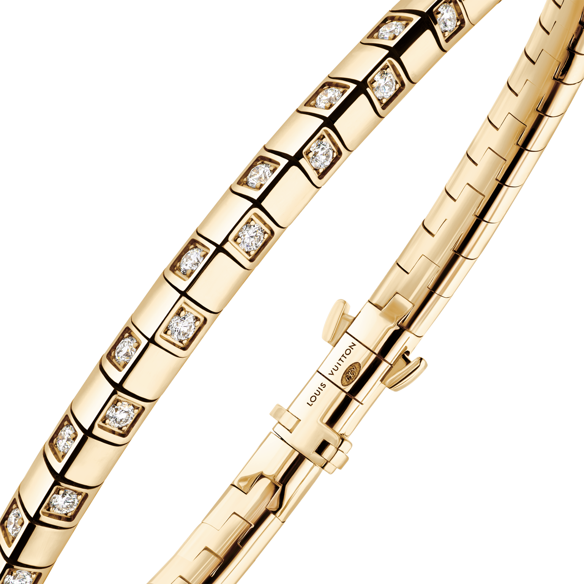 Le Damier de Louis Vuitton Small Bracelet, Yellow Gold and Diamonds  in Jewellery