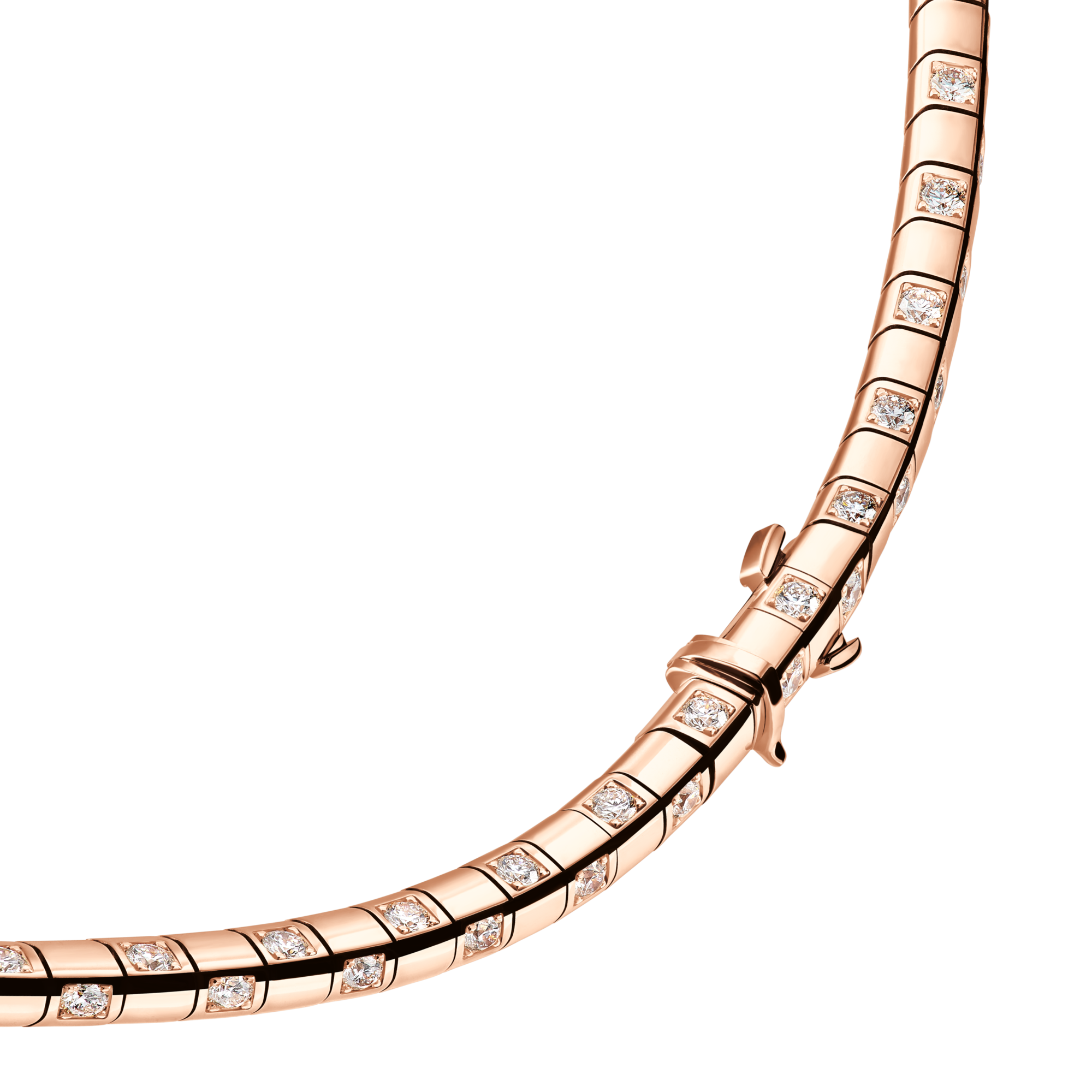 Le Damier de Louis Vuitton Small Necklace, Rose Gold and Diamonds  in Jewellery
