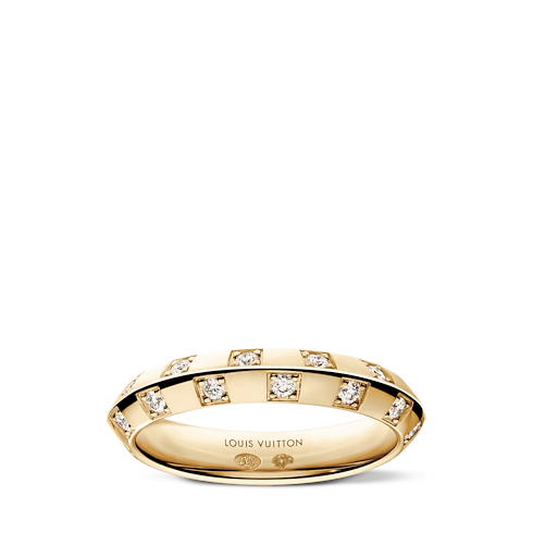 Le Damier de Louis Vuitton Small Ring, Yellow Gold and Diamonds in Jewellery's Categories Rings collections by Louis Vuitton